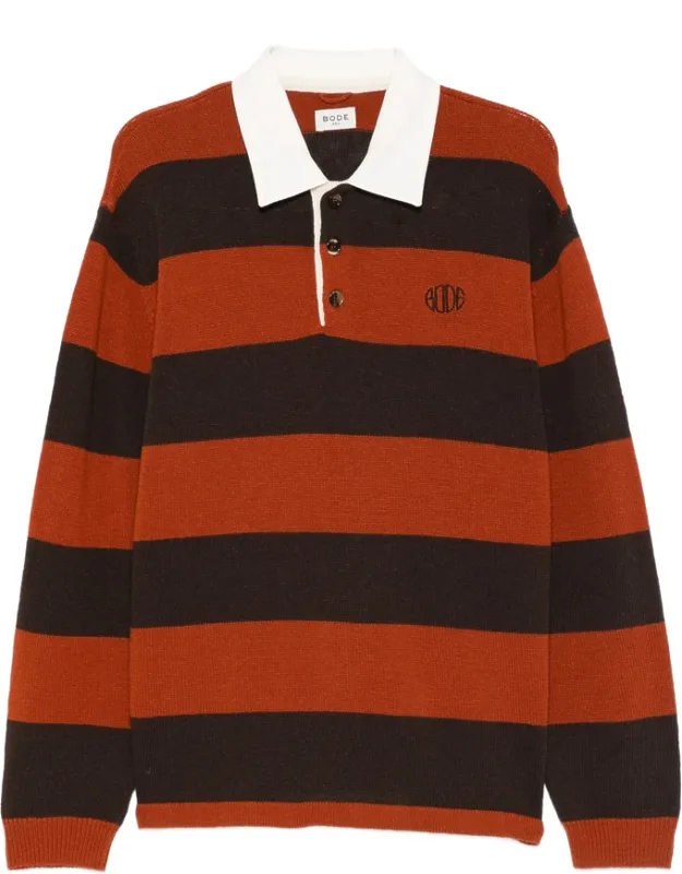 Striped-collared Polo Shirt