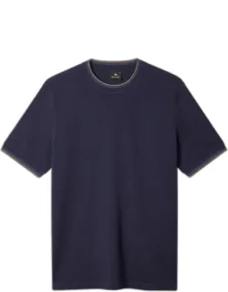 Cotton-blend T-shirt With 'sports Stripe' Tipping
