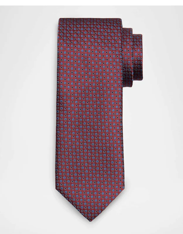 Neat Micro-geometric Silk Jacquard Tie