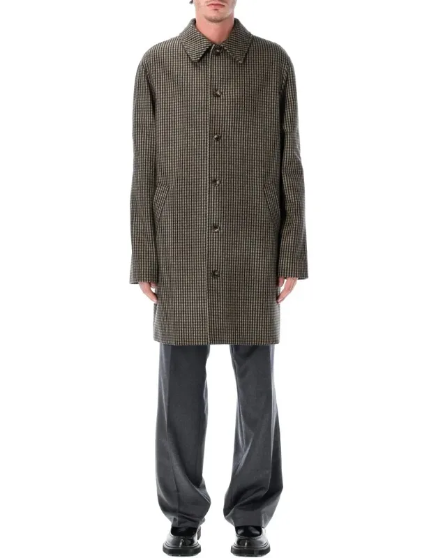 Prince Of Wales Wool Coat