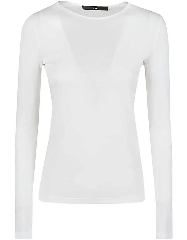 Long Sleeve Cotton Blend T-shirt