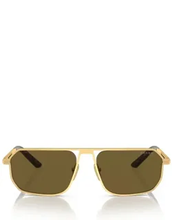 Prada Eyewear Sunglasses Aviator Gold Matte Metal Italy