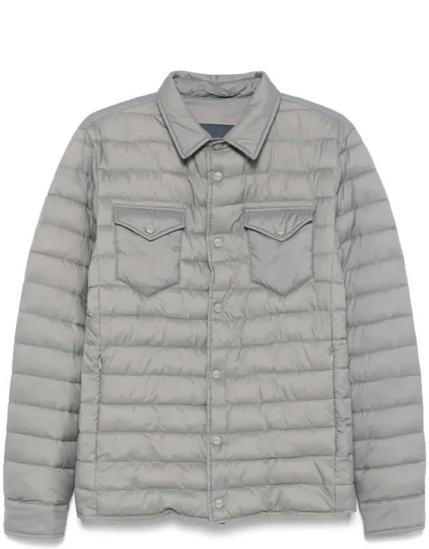 Denim Quilted Down Jacket