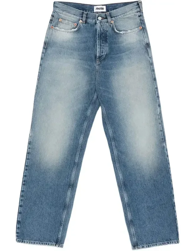 Jeans With Front Button And Zip Fastening, Classic Five Pockets