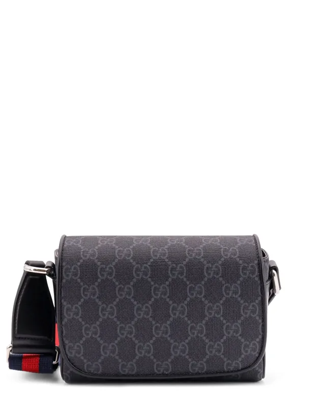 Gg Supreme Fabric And Leather Shoulder Bag