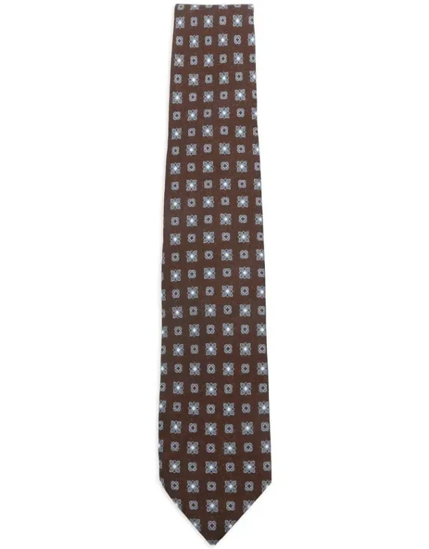 Tie Geometric Pattern Pointed Tip