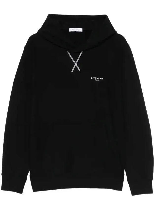 Couture Seam Fleece Hoodie With Paris Embroidery