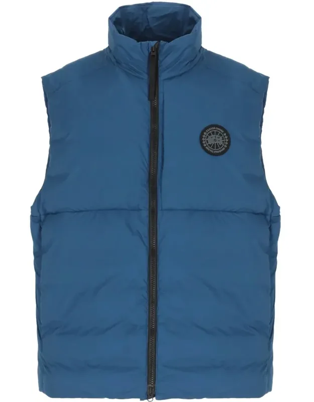 Padded Vest - High Neckline, Front Zip Fastening
