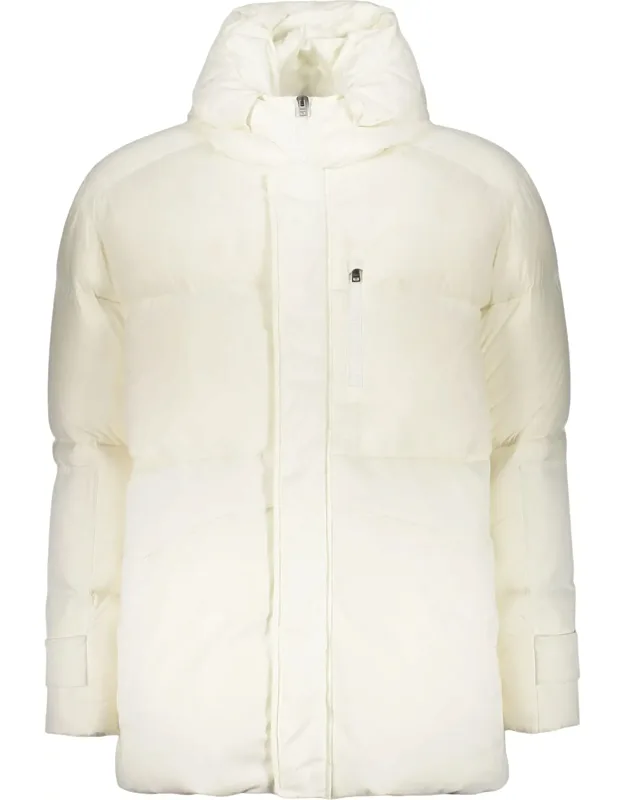 White Down Jacket With Hood