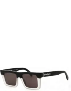 Sunglasses Square Full Rim, Black Grey Frame And Dark Grey Lens Peri109napa0907