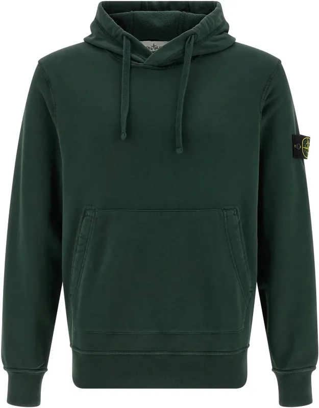 Hoodie With Kangaroo Pocket And Long Cuffed Sleeves