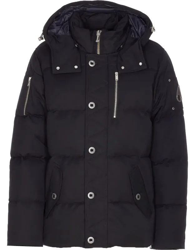 Original 3q Down Jacket, Zip And Buttons Closure, Removable Hood Detail, Padded, Lateral Patch Logo