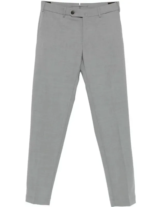 Pant With Button Fastening And Straight Leg