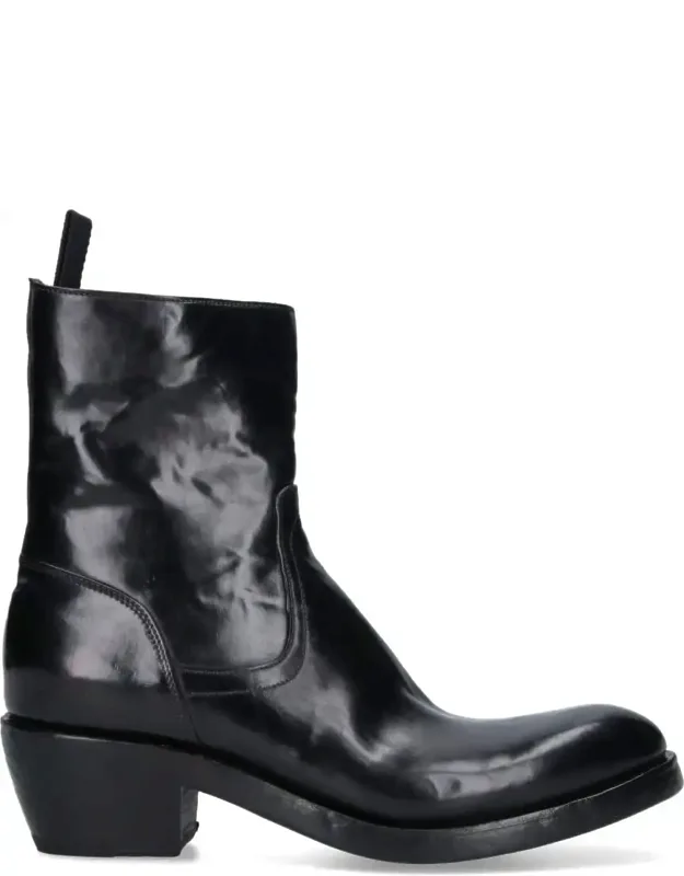 Calf Leather Ankle Boots