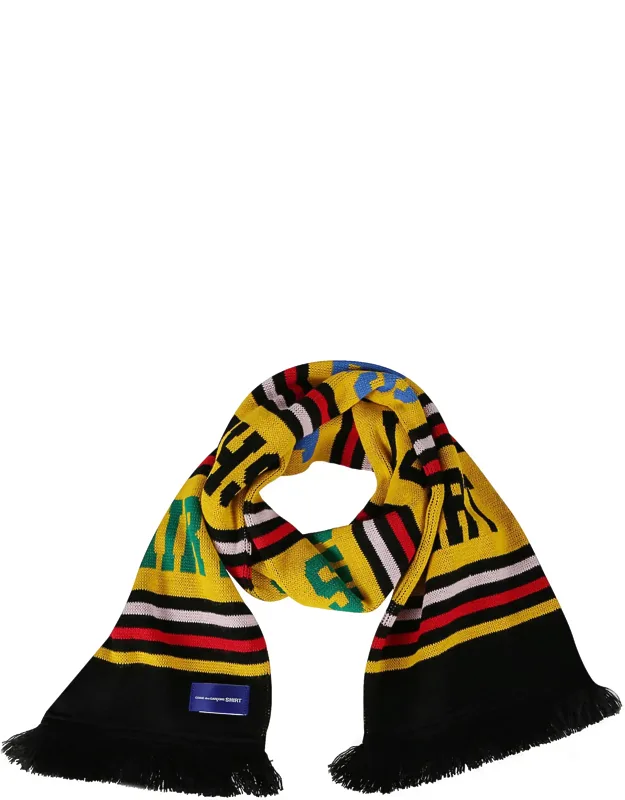 Scarf With Logo And Fringes