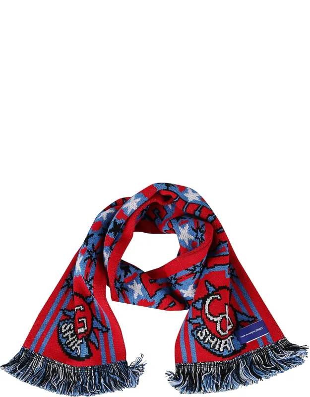 Scarf With Logo And Fringes