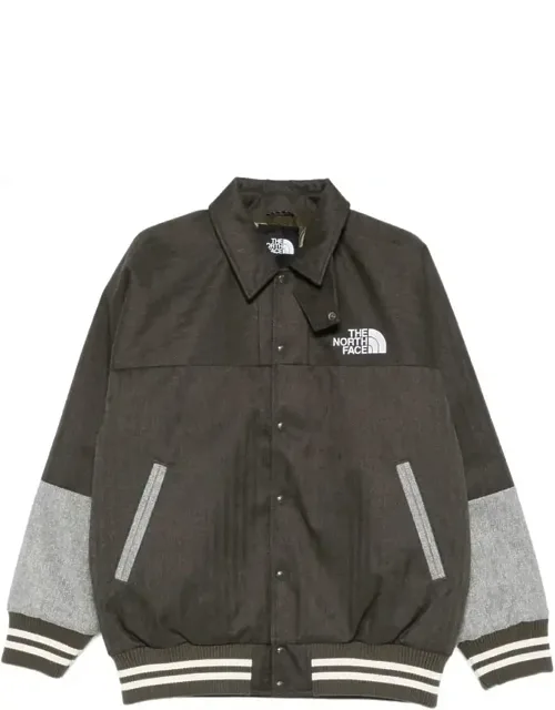 T-shirt With Panelled Design And Striped Hem