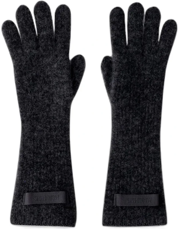 Wool Blend Gloves With Logo