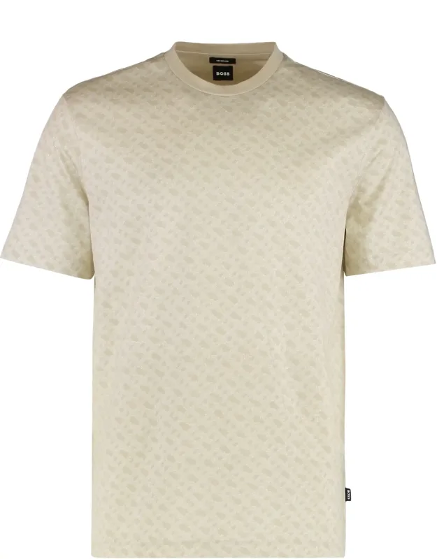 T-shirt In Cotton Jacquard