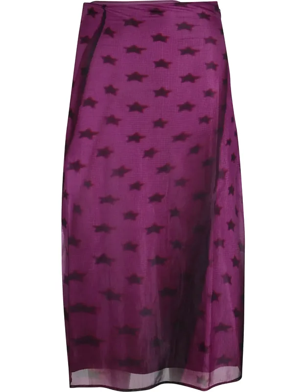 Printed Transparent Skirt