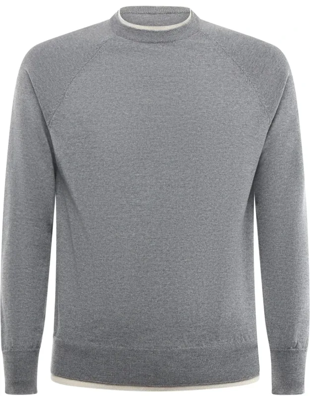 Wool Sweater - Crew Neck, Long Sleeves