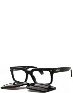 Sunglasses Rectangle Full Rim, Havana Frame And Clear With Magnetic Clip-on Yellow Lens