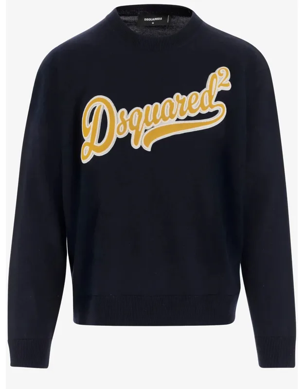 Wool Pullover With Logo