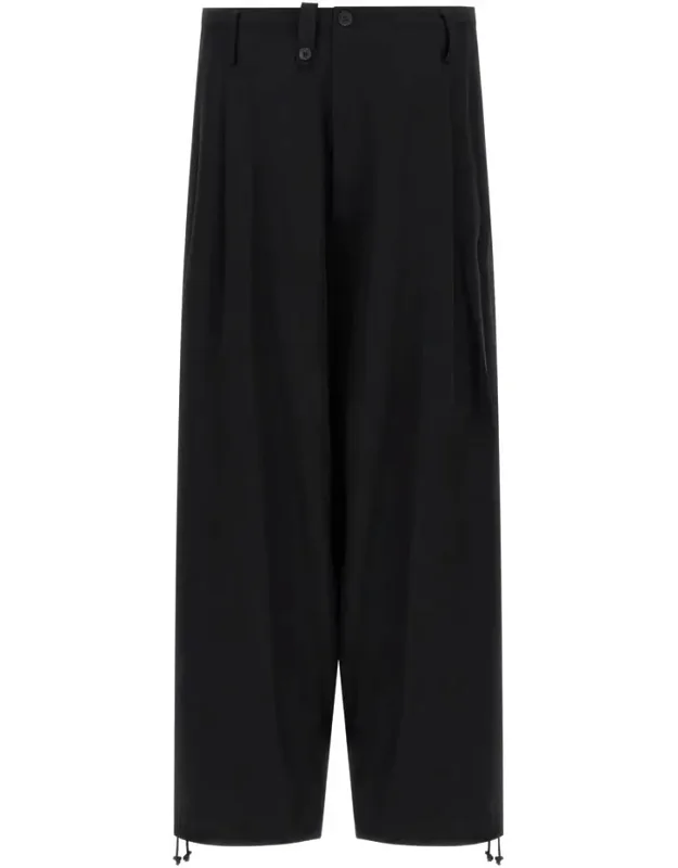 Pant With Pleated Design And Drawstring Fastening