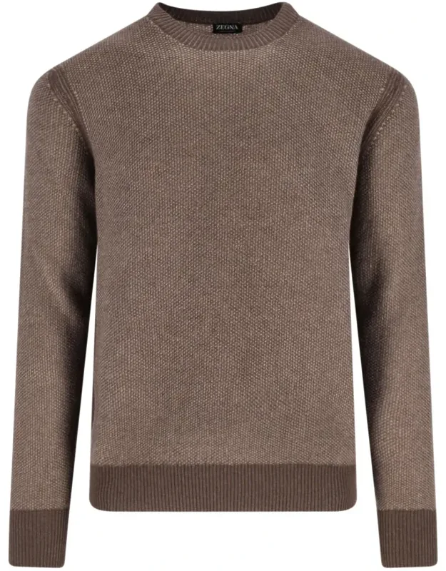 Cashmere Sweater With Crew Neck And Long Sleeves