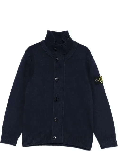 Sweater With High Neck And Button Fastening