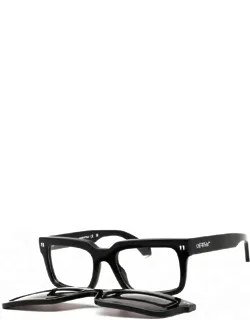 Sunglasses With Rectangle Full Rim And Magnetic Clip-on Yellow Lens