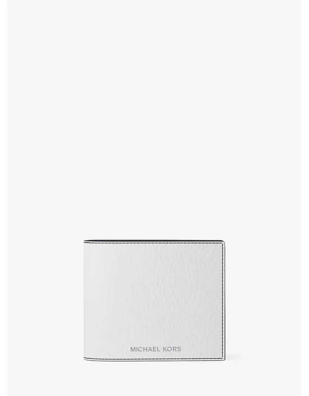 Pebbled Leather Billfold Wallet And Card Case Gift Set