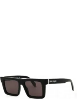 Sunglasses Square Full Rim, Black Grey Frame And Dark Grey Lens Peri109napa0907