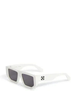 Sunglasses Geometric Full Rim, Black Frame And Dark Grey Lens