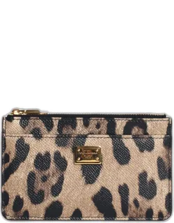 Leopard Print Leather Card Holder