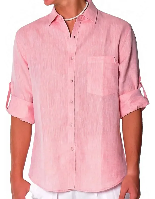 Dye Linen Long Sleeve Shirt