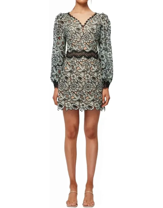 Cut-out Floral Dress