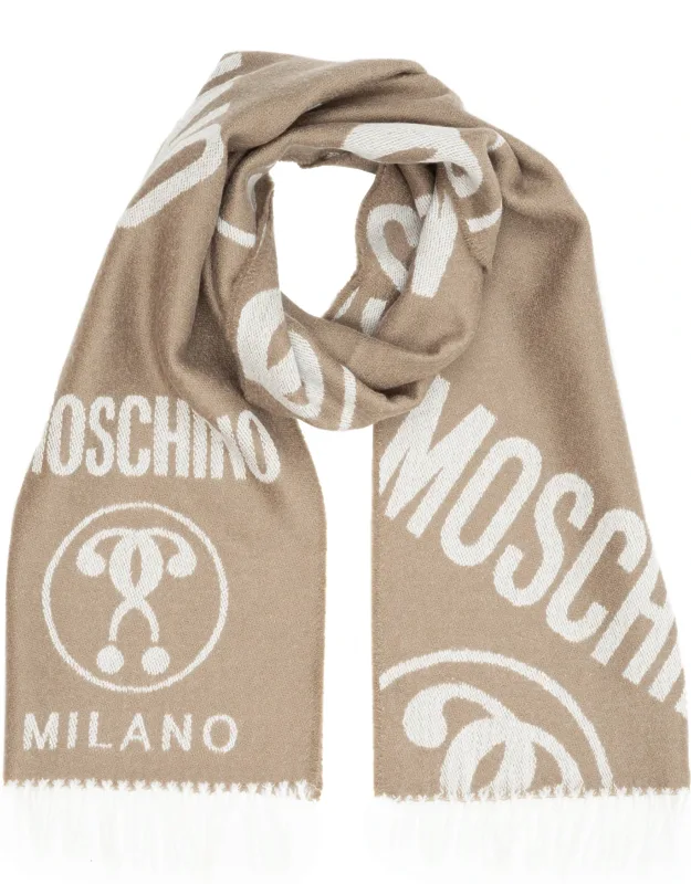 Double Question Mark Wool Scarf