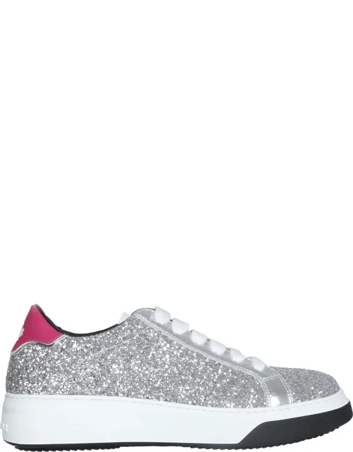 Dsquared Bumper Sneakers 3 Cm Glitter Inserts Upper Leather
