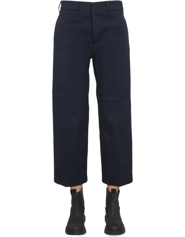 _department Five Cotton Pants With Belt Loops And Two Side Pockets_