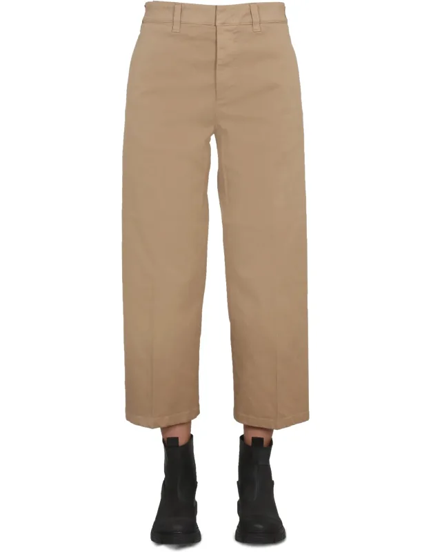 _department Five Cotton Pants With Belt Loops And Two Side Pockets_
