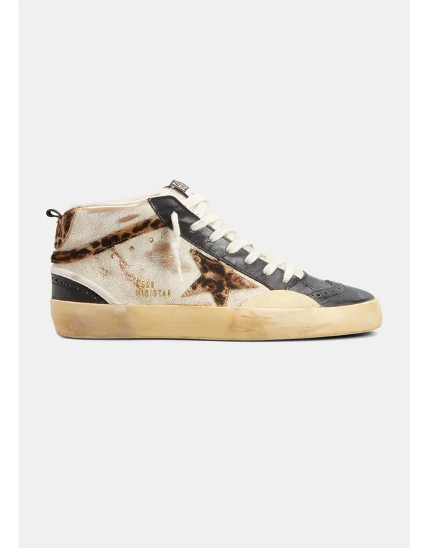 Mid Star Rustic Leather Sneakers