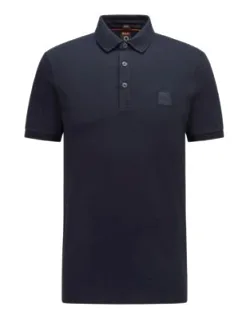 Stretch-cotton Slim-fit Polo Shirt With Logo Patch