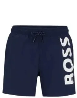 Quick-drying Swim Shorts With Contrast Logo