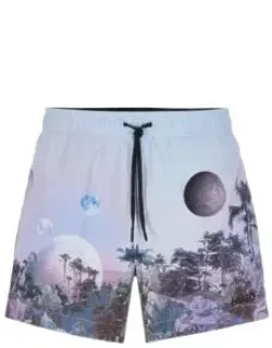 Quick-dry Patterned Swim Shorts