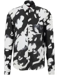 Slim-fit Printed Poplin Shirt