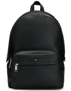 Faux-leather Backpack With Logo And Signature Stripe