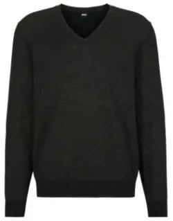 Relaxed-fit Wool-blend Sweater With V Neckline