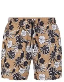 Floral-print Swim Shorts With Logo Detail