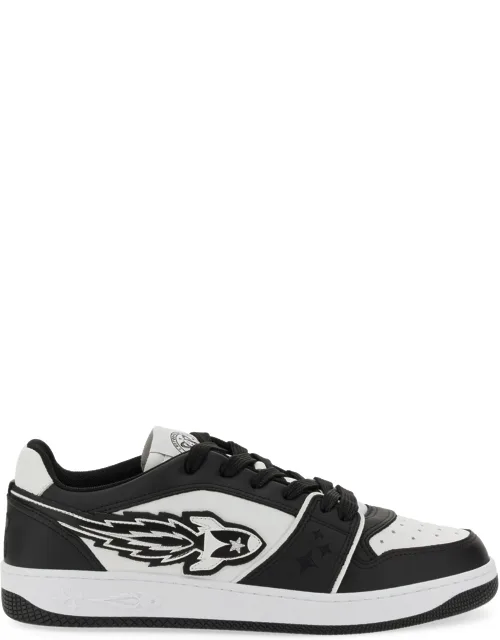 Ej Rocket Sneaker With Rubber Sole And Flat Lace Up Closure